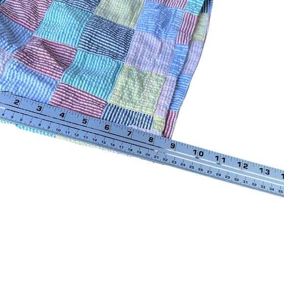 Polo Ralph Lauren Prospect Short Mens 34 Multicolor Striped Seersucker Patchwork - Picture 8 of 8